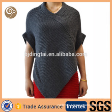 Women fashion knitted wholesale cashmere poncho